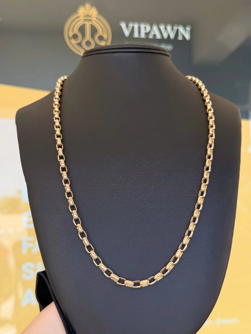 UnoAerre Italy 14k Solid Yellow Gold Cable Link Chain Unisex Necklace 29” 5mm